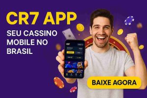 Tela do aplicativo CR7 com jogos de cassino disponíveis